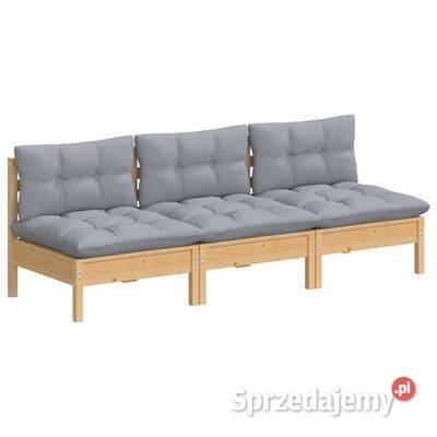 vidaXL 3osobowa sofa ogrodowa z szarymi Pozostałe mazowieckie