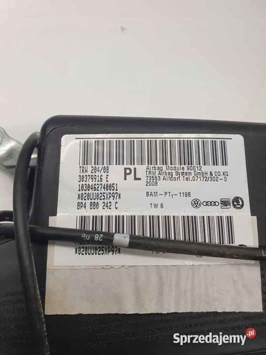 PODUSZKA FOTELA PRAWA AUDI A3 8P LIFT 8P4880242C Przystajń