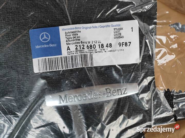 Oryginalne dywaniki welurowe Mercedes W212 CLS wielkopolskie Bolewice
