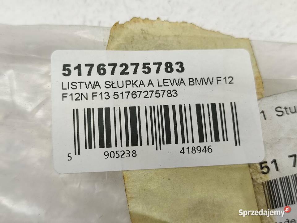 LISTWA SŁUPKA A LEWA BMW F12 F12N F13 2010 NOWA