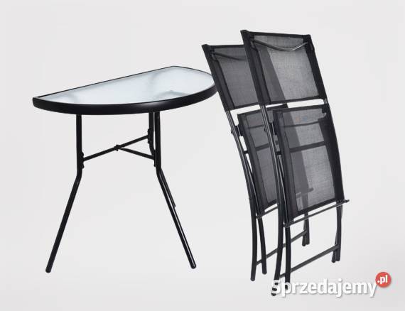 MEBLE NA BALKON OGRÓD Taras Komplet Stół 2 tworzywo sztuczne