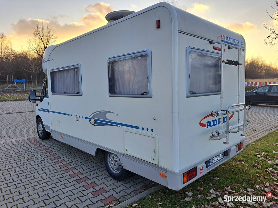 Kamper Fiat Ducato na zabudowie Adria Stan Kampery wielkopolskie Ostrów Wielkopolski