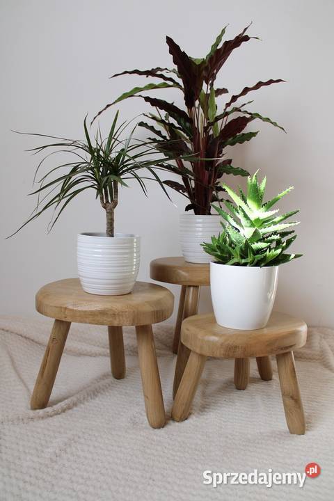 Dębowe stołeczki kwietniki Zarszyn sprzedam