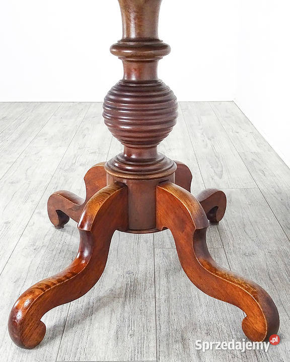 Solidny Stolik KAWOWY mahoniowy blat Stoliczek 78cm wielkopolskie Kalisz