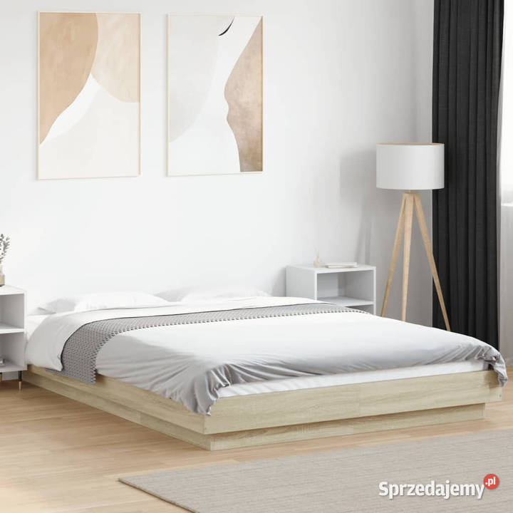 Rama łóżka z LED dąb sonoma 140x200 WM3281100 Warszawa