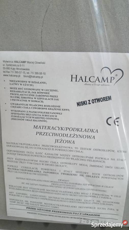 Materacyk przeciwodleżynowy jeż 45x40x7 z Kielce