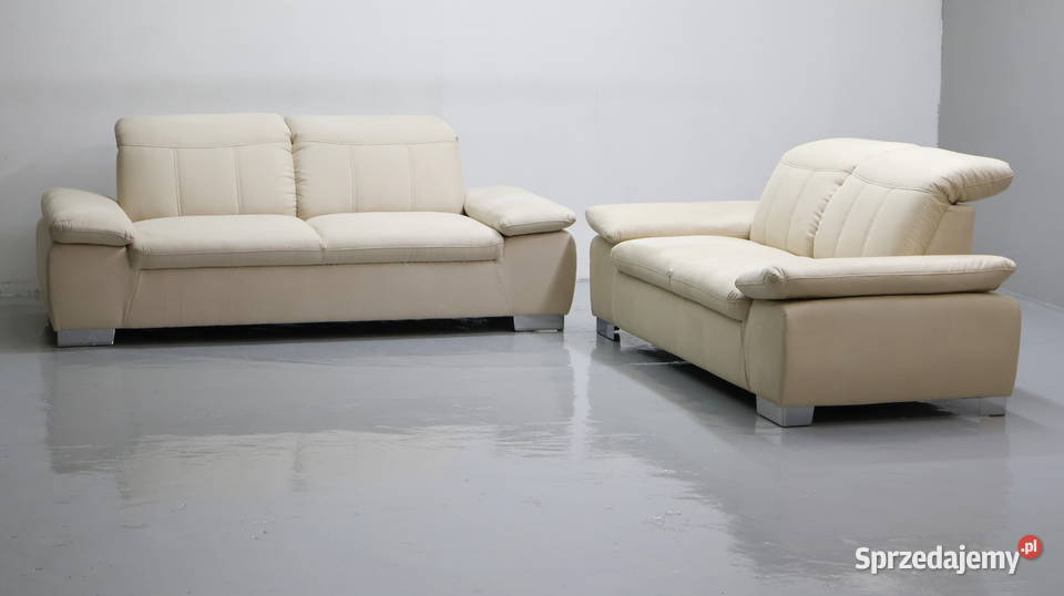 TAS nowy komplet 3 2 kanapy ZESTAW sofa jasna Poznań