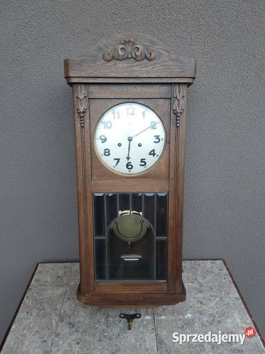 Stary zegar ścienny gabinetowy Junghans 1928r