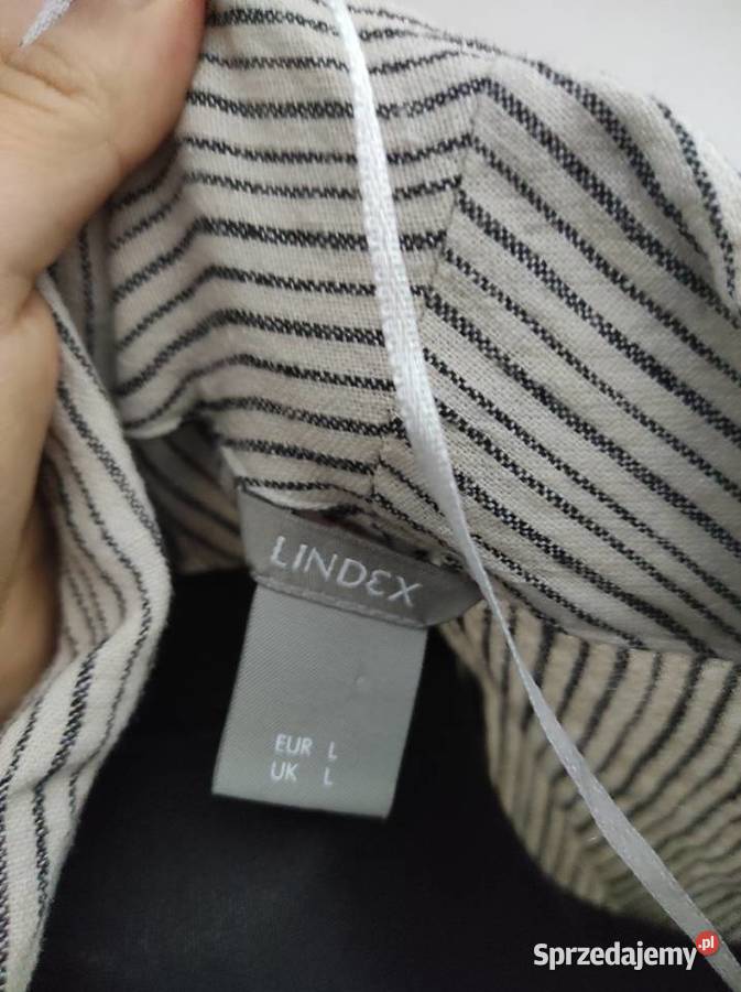 damska marynarka luźna w paski z lnem Lindex L małopolskie