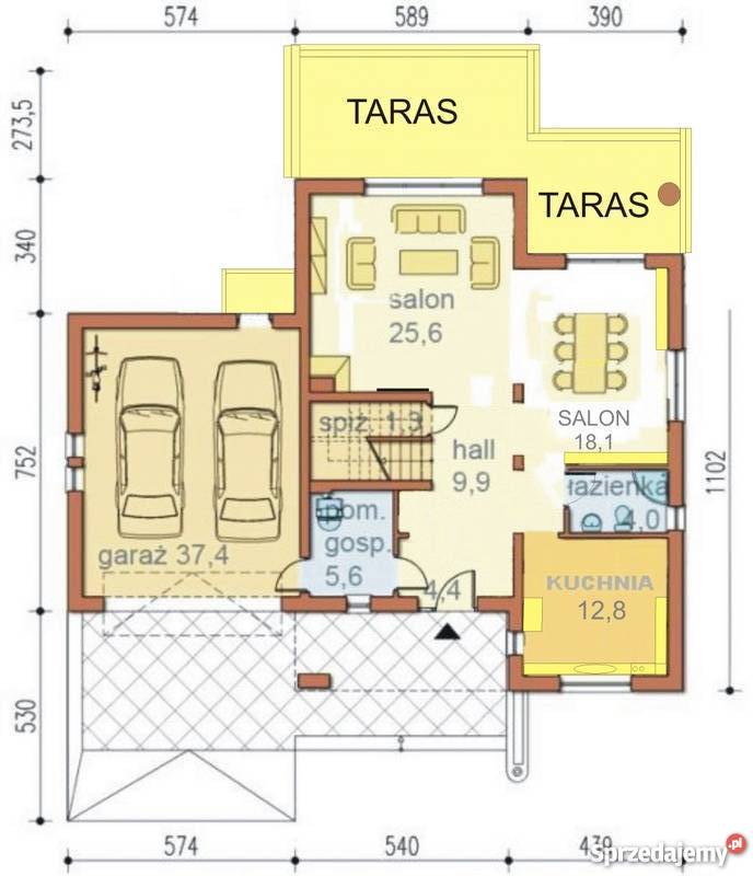 Dom w Lipnie BorekProjekt SYNTIA II 157 m kw ogródek Lipno sprzedam
