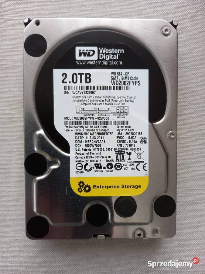 Dyski twarde HDD 2TB różne modele lubelskie