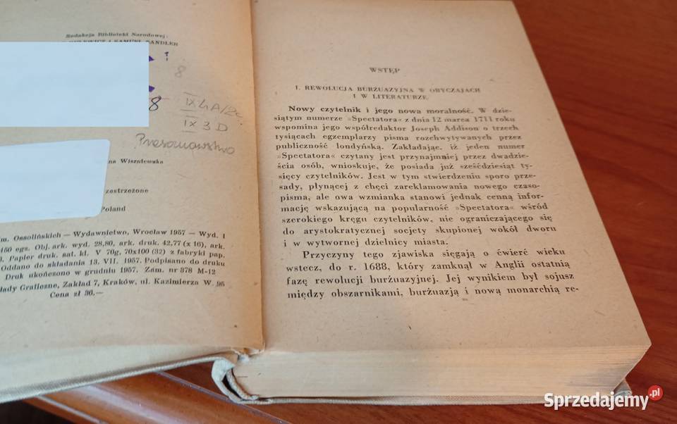 Spectator wybór przekł Zofia Sinkowa Biblioteka studia pomorskie sprzedam