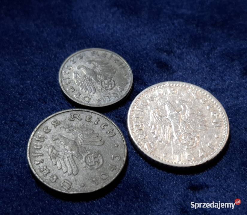 3 x monety III Rzesza 11050 Reichspfennig ŁADNE Wejherowo sprzedam