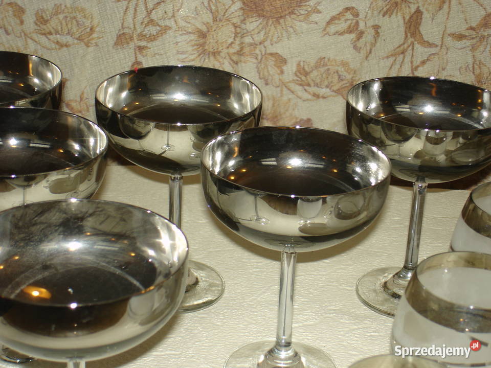 Kieliszki zdobione do szampana wina likieru