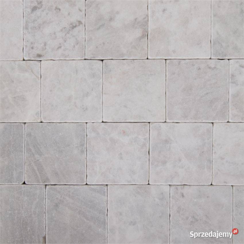 Kostki marmur Royal White bębnowany 10x10x1 Gdynia sprzedam