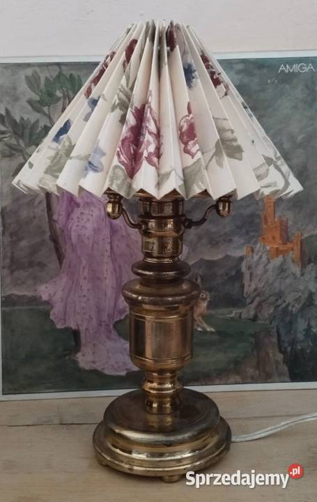 Prześliczna stara mosiężna lampka Kalisz