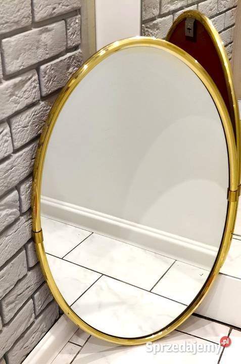 Owalne lustro z lat 60 80x51midcentury modern Kalisz