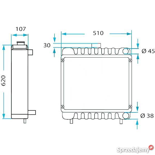 Chłodnica wody Fiat 5566 6066 7088 6588 6556 Fiat kujawsko-pomorskie Łążynek