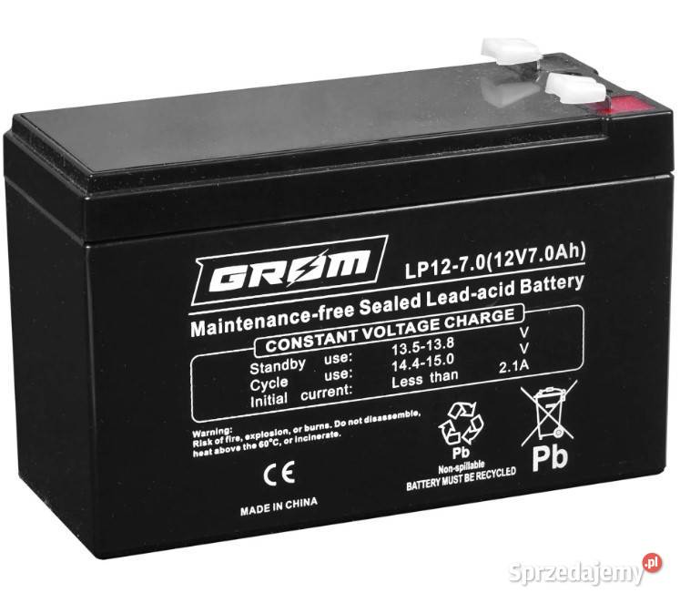 Akumulator żelowy GROM 12V 7Ah LP1270 Wałbrzych