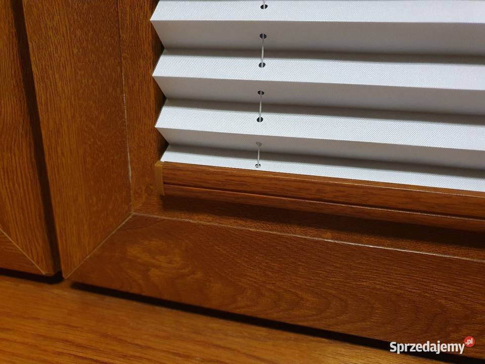 Plisy rolety plisowane żaluzje jasny dąb szary
