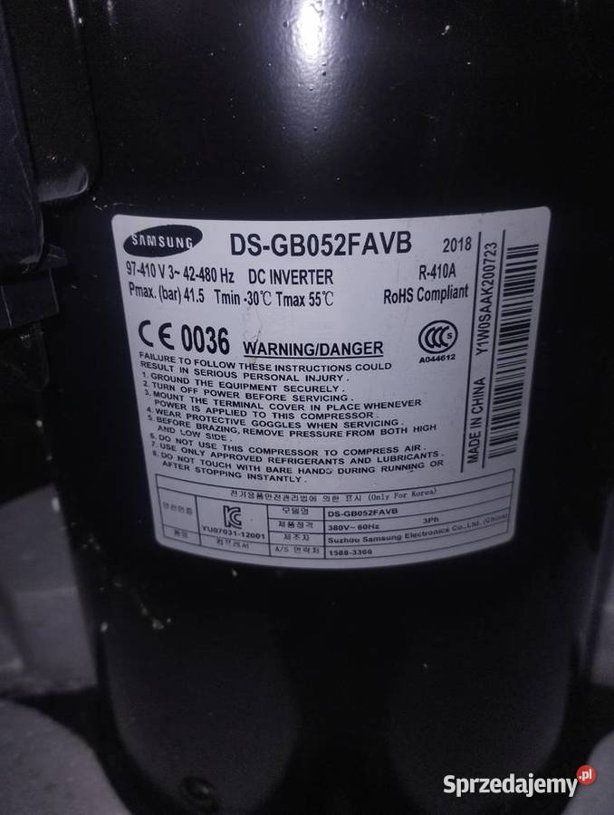 Sprężarka spiralna Samsung Liszki