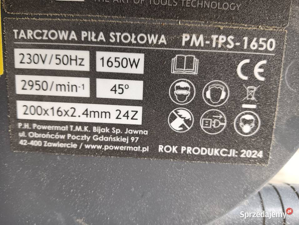 Piła stołowa 1650W 230V widia piłka pilarka Wałbrzych