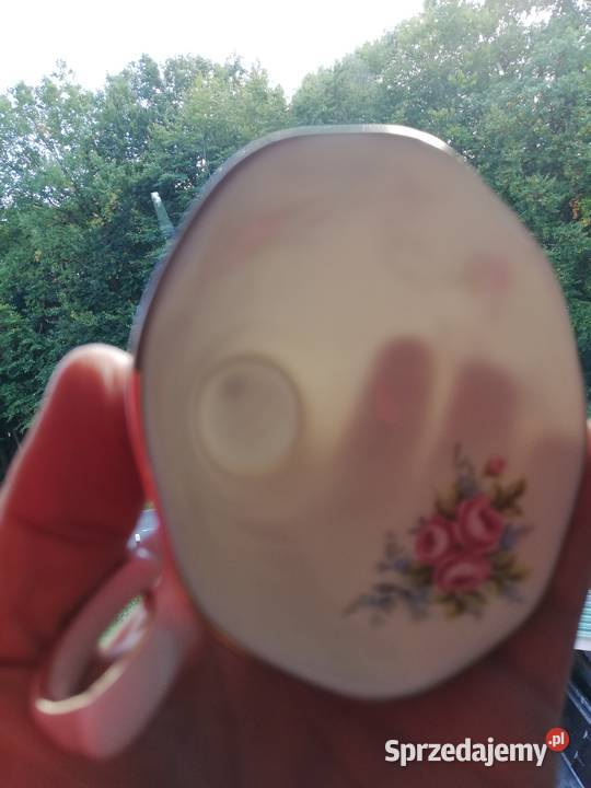 Porcelanowa filiżanka zestaw w róże Royal Kent Gorlice