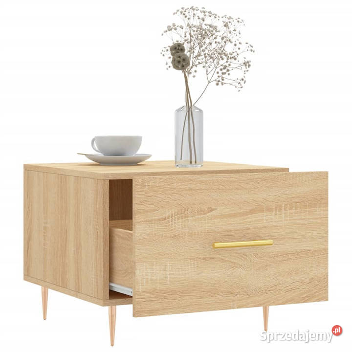 Stolik kawowy dąb sonoma 50x50x40 materiał mazowieckie Warszawa