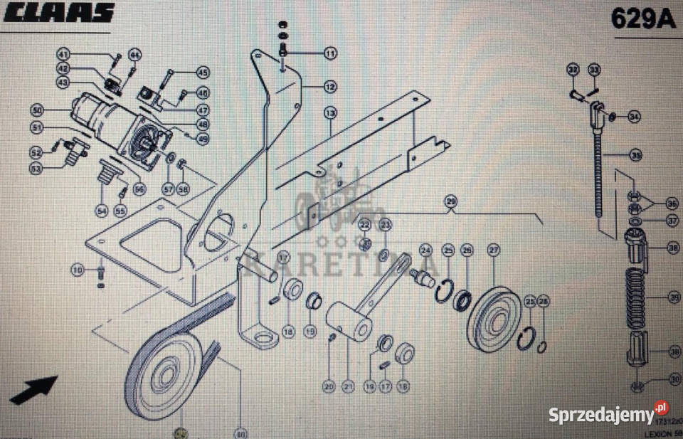 CLAAS 00 0628 959 1Claas koło pasoweClaas Lexion Jastrzębniki sprzedam