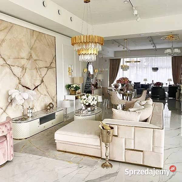 Złoty Żyrandol Kryształowy Empire XL Glamour Warszawa