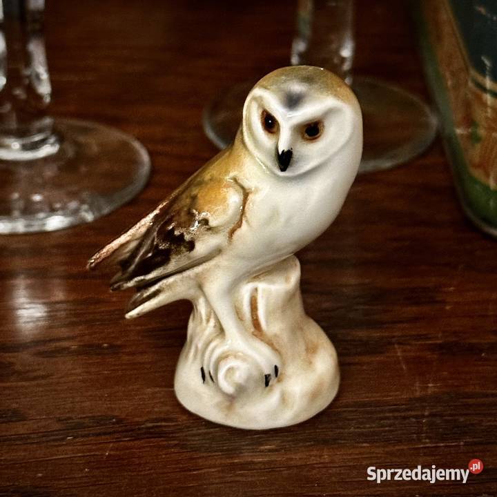 Figurka Sowa płomykówka porcelana Goebel śląskie Myszków