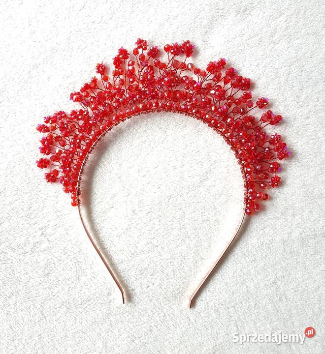 Opaska do włosów korona tiara cyrkonie koraliki Opaski Szczecin