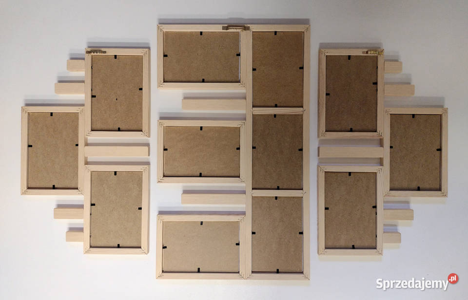 Drewniana Multirama Ramka na 13 zdjęć 10x15 Warszawa