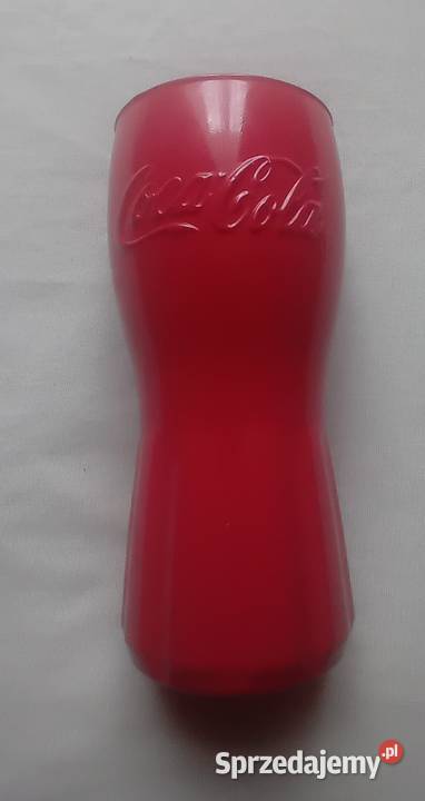 Czerwona kolekcjonerska szklanka Coca Cola Porcelana i szkło wielkopolskie Koźminek sprzedam