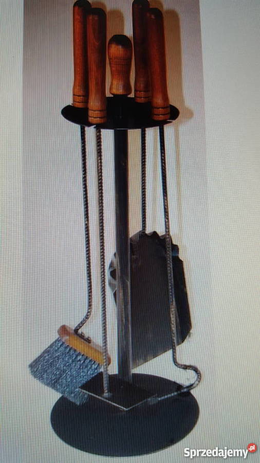 PIĘKNY KUTY Zestaw kominkowy RETRO czarny patyna małopolskie