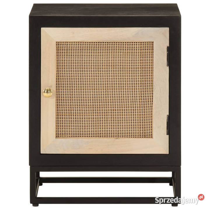 Szafka nocna czarna 40x30x50 lite drewno mango i Warszawa