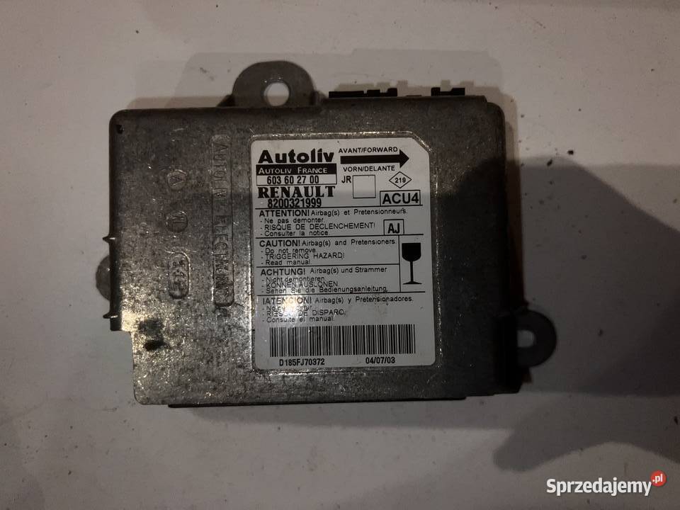 sensor airbag renault scenic II Ostrów Wielkopolski