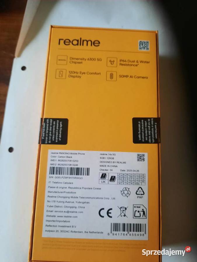 Smartfon Realme 14X 6128GB nowy fabrycznie Bielsko-Biała