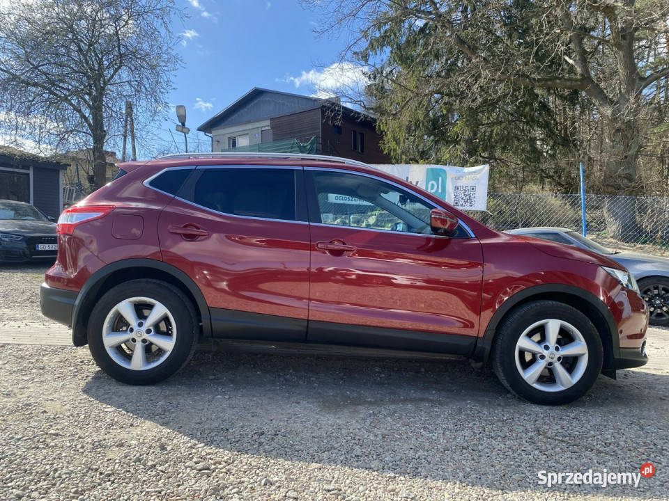 Nissan Qashqai 12 i turbo 115 Tekna skóry ledy bordowy Gdańsk