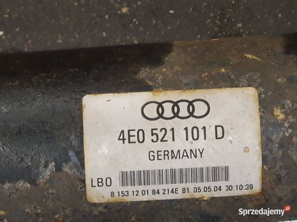 WAŁ NAPĘDOWY AUDI A8 D3 4E0521101D Lipno