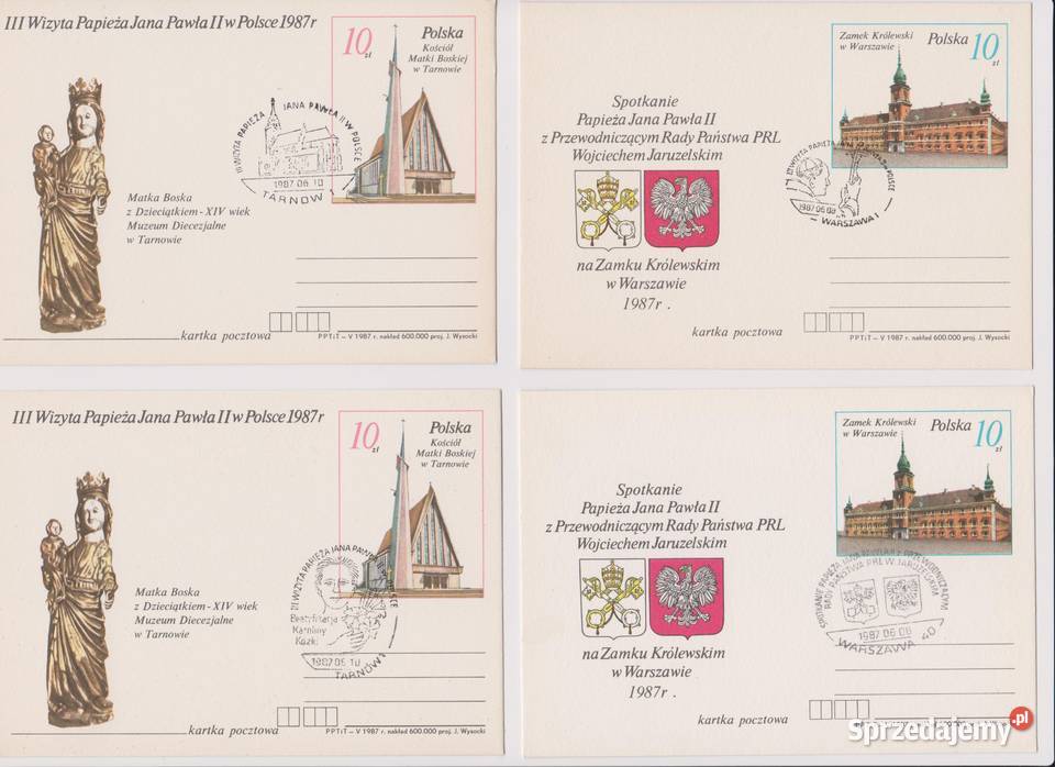 Okolicznościowe Pocztówki Wizyta Jana Paweła II