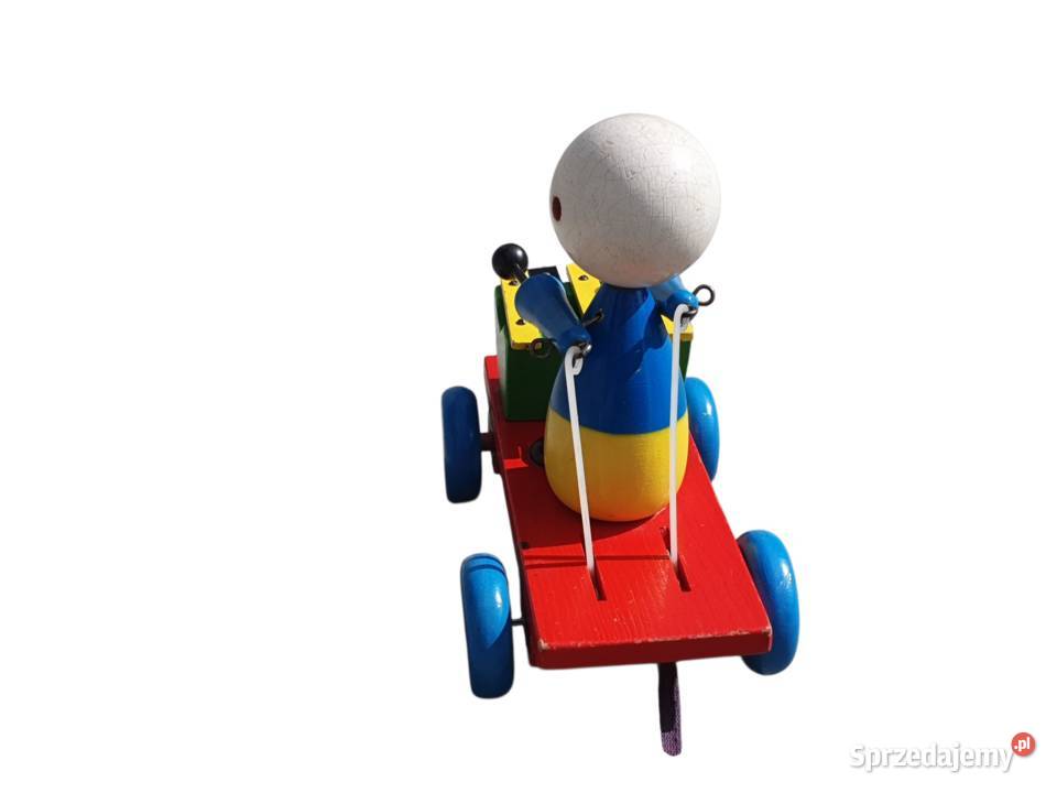 Stara zabawka drewniana zabawka na sznurku Cieszyn