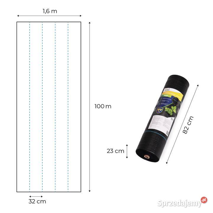 Agrowłóknina antychwastowa 135g czarna 16m x