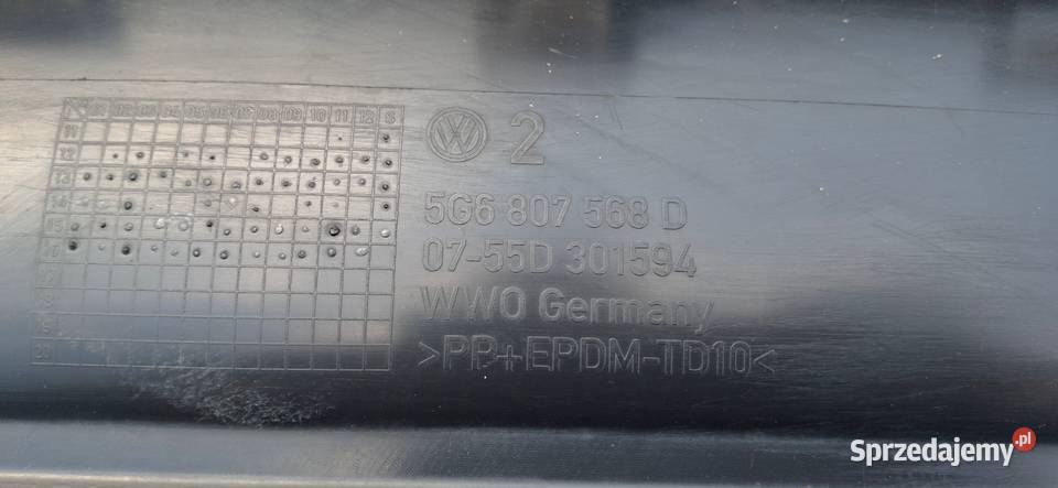VW GOLF VII HB DOKŁADKA ZDERZAKA TYŁ SPOILER Bieleń sprzedam