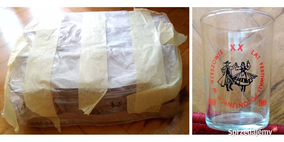 szklanki okazjonalne unikat antyk PRL Festiwal Rzeszów sprzedam