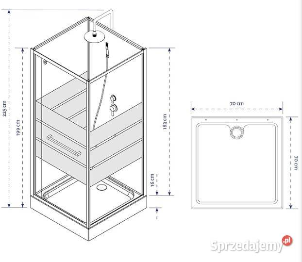 Marwell Kompletny prysznic 70 x 70 x 225 Pozostałe Oleśnica sprzedam