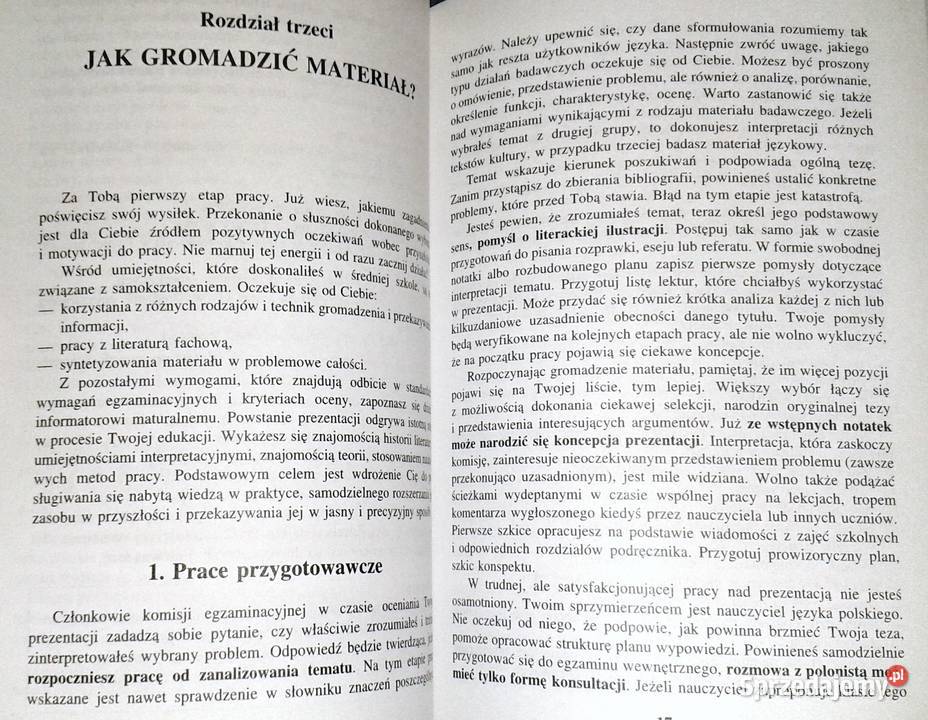 Język Polski Nowa Matura Prezentacja i rozmowa lubelskie Chełm sprzedam