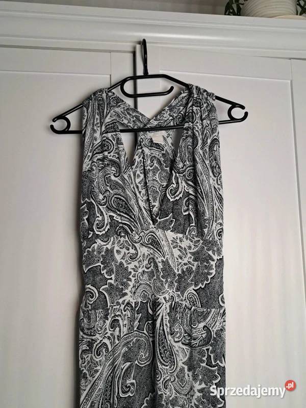 Sukienka maxi z printem paisley pomorskie Trąbki Wielkie