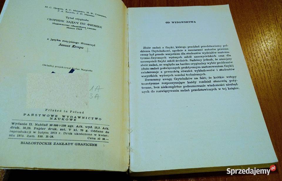 Zadania z fizyki pod redakcją M S Cedrik wyd 2 pomorskie Gdańsk sprzedam
