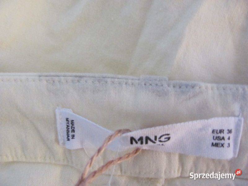 spodnie mango trousers 43038819 cytrynka r 36 S